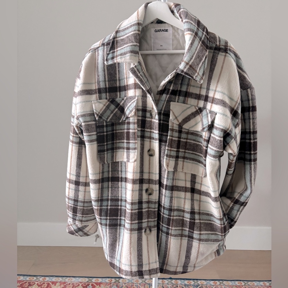 Garage Plaid Shacket Jacket